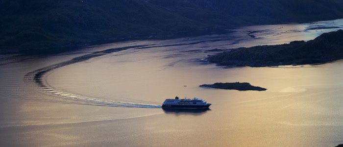 A photo of the MS Trollfjord cruise ship